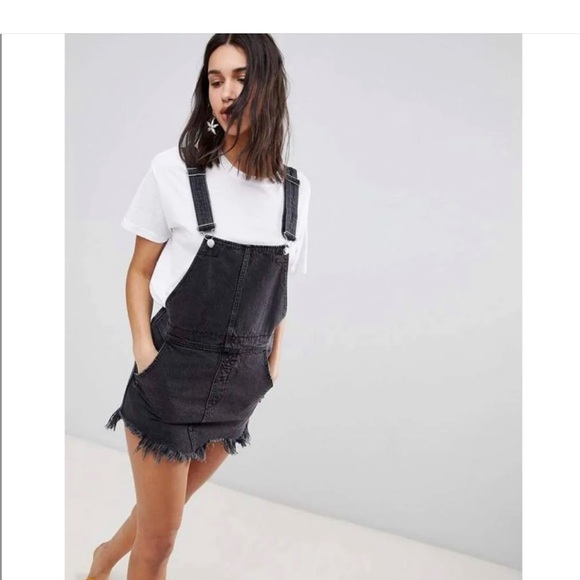 Free People Overall Jean Dress- Size 12 - Picture 2 of 11